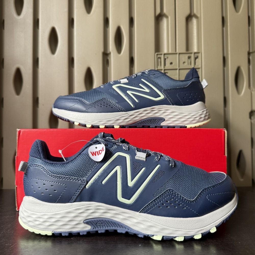 New Balance 410v8 Trail Running Shoes Men Sz 9.5 4E WIDE Blue Sneakers MT410CA8